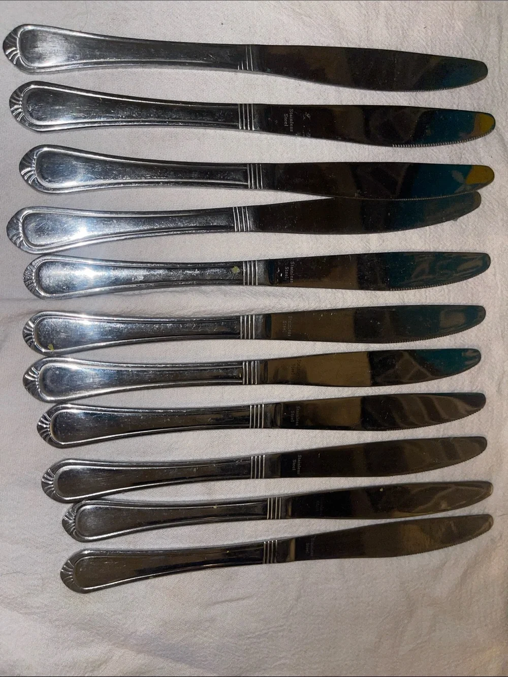 Stainless Steel Dinner Knives - Set of 11